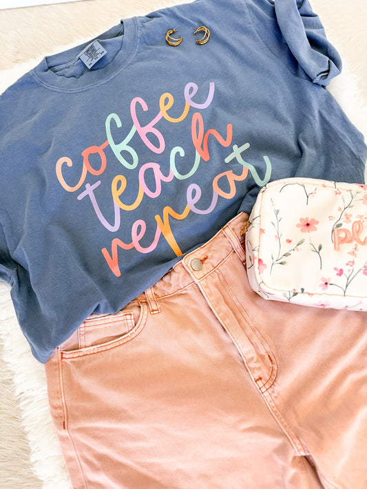 Coffee Teach Repeat Tee