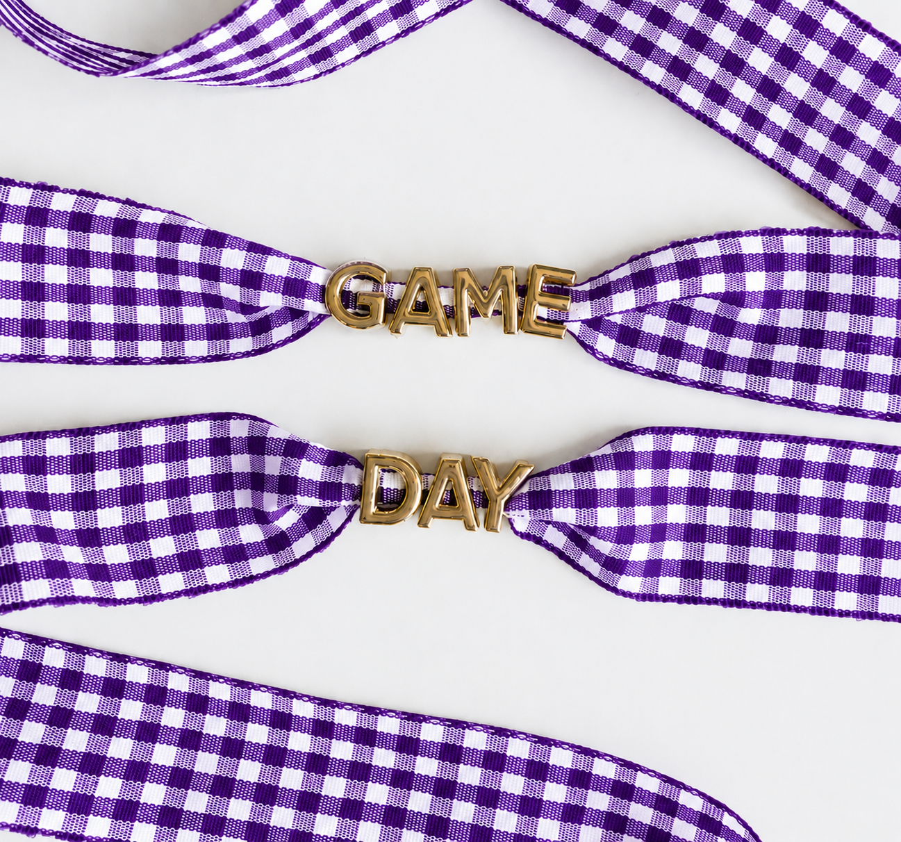 Game Day Gingham Shoe Lace Charm Set - ETA 6/30