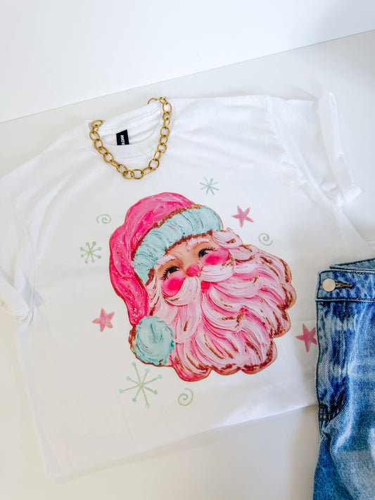 Painted Preppy Santa Tee