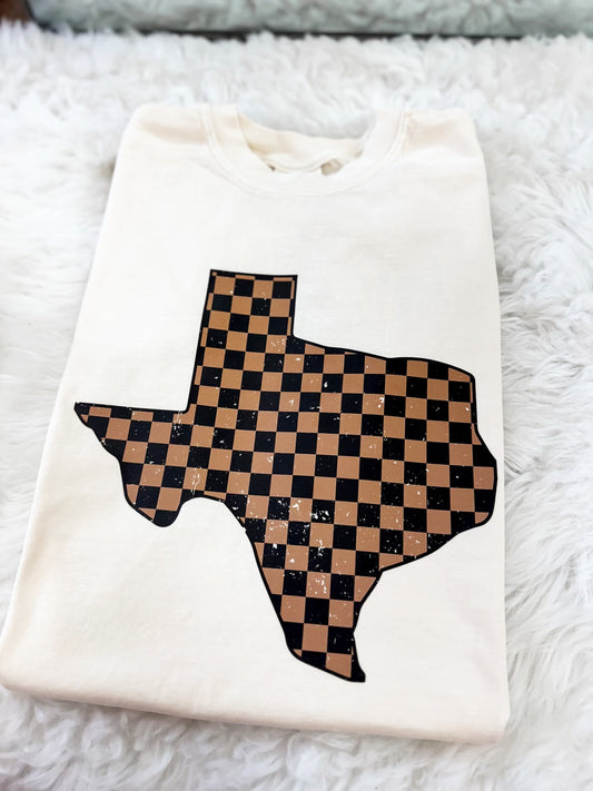 Checkered Texas Tee