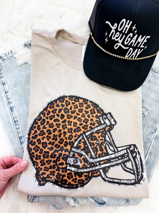 Leopard Faux Sequin Tee