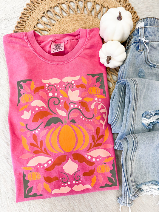 Floral Pumpkin Collage Tee