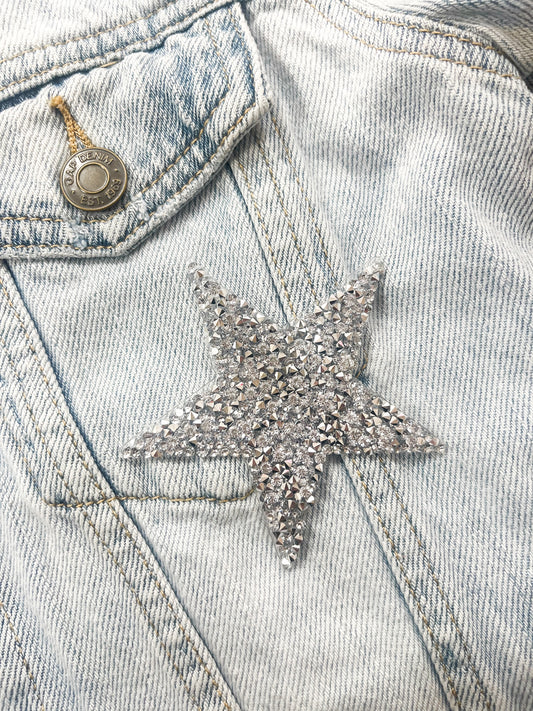 Silver rhinestone stars