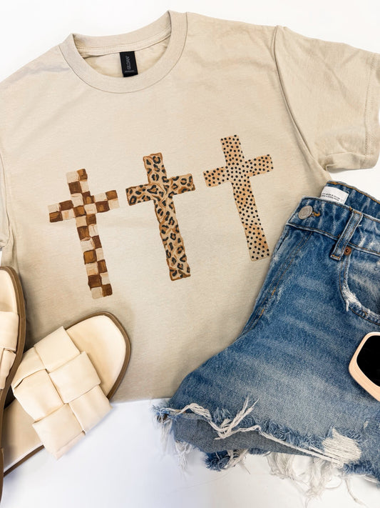 Painted 3 Cross Tee