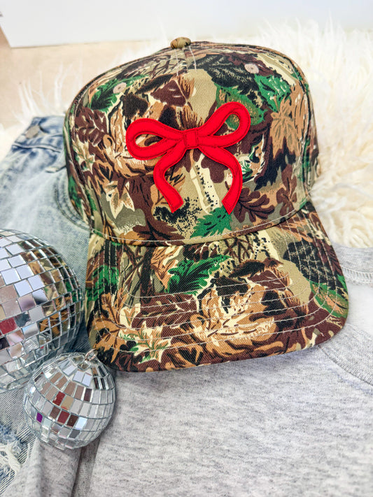 Camo Hat w/ Red Bow