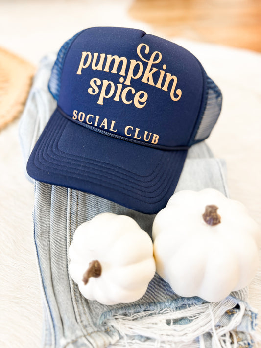 Pumpkin Spice Social Club Trucker Hat