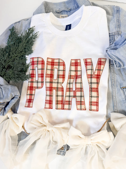 Christmas Plaid Pray Tee