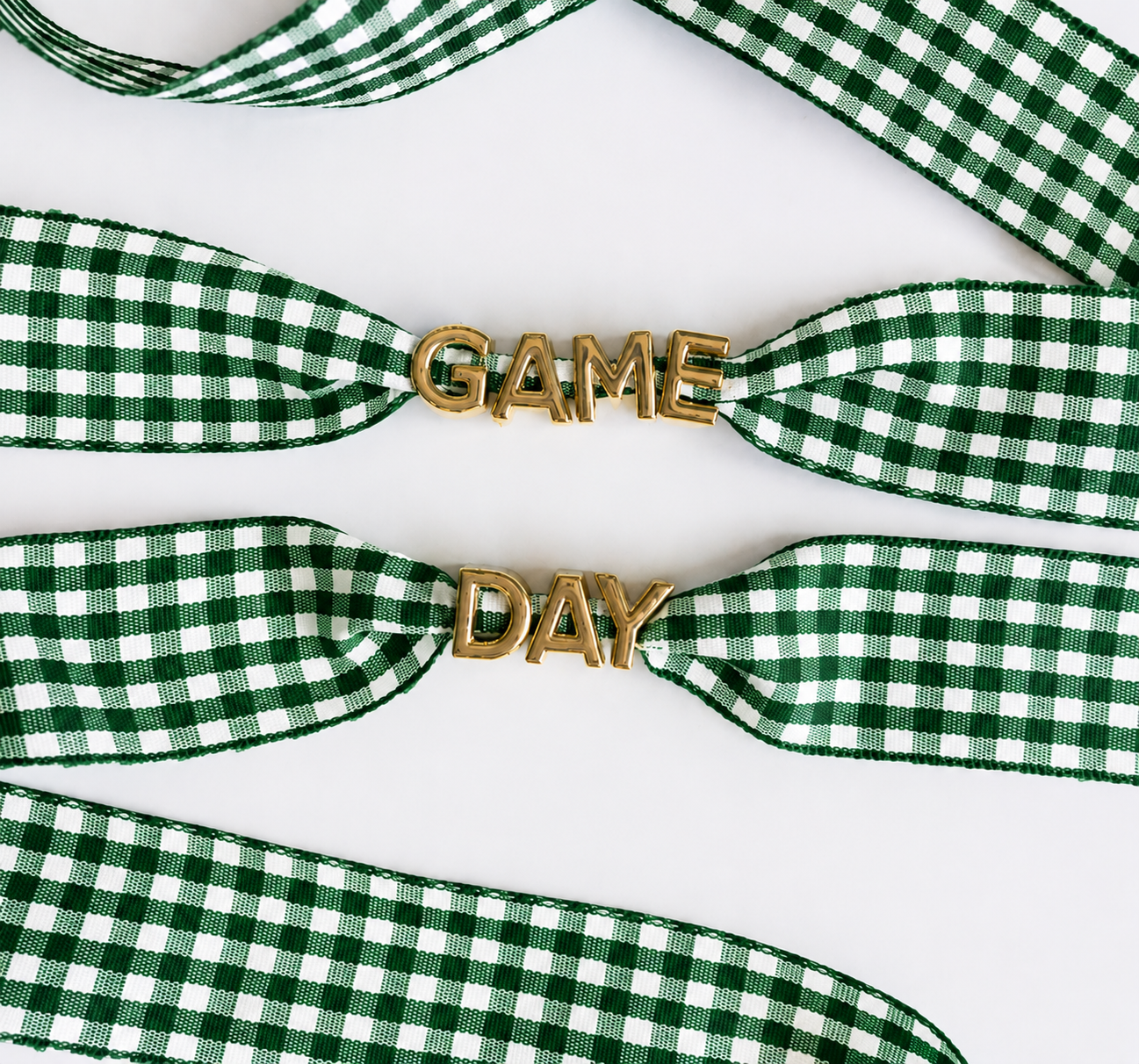 Game Day Gingham Shoe Lace Charm Set - ETA 6/30