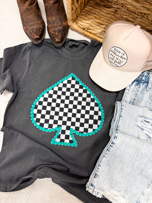 Checkered Spade Tee