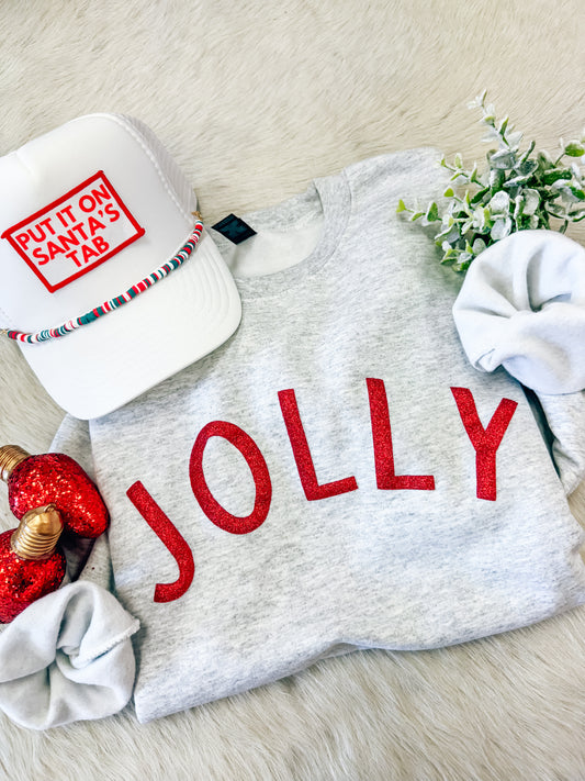 Jolly Glitter Puff Print Sweatshirt