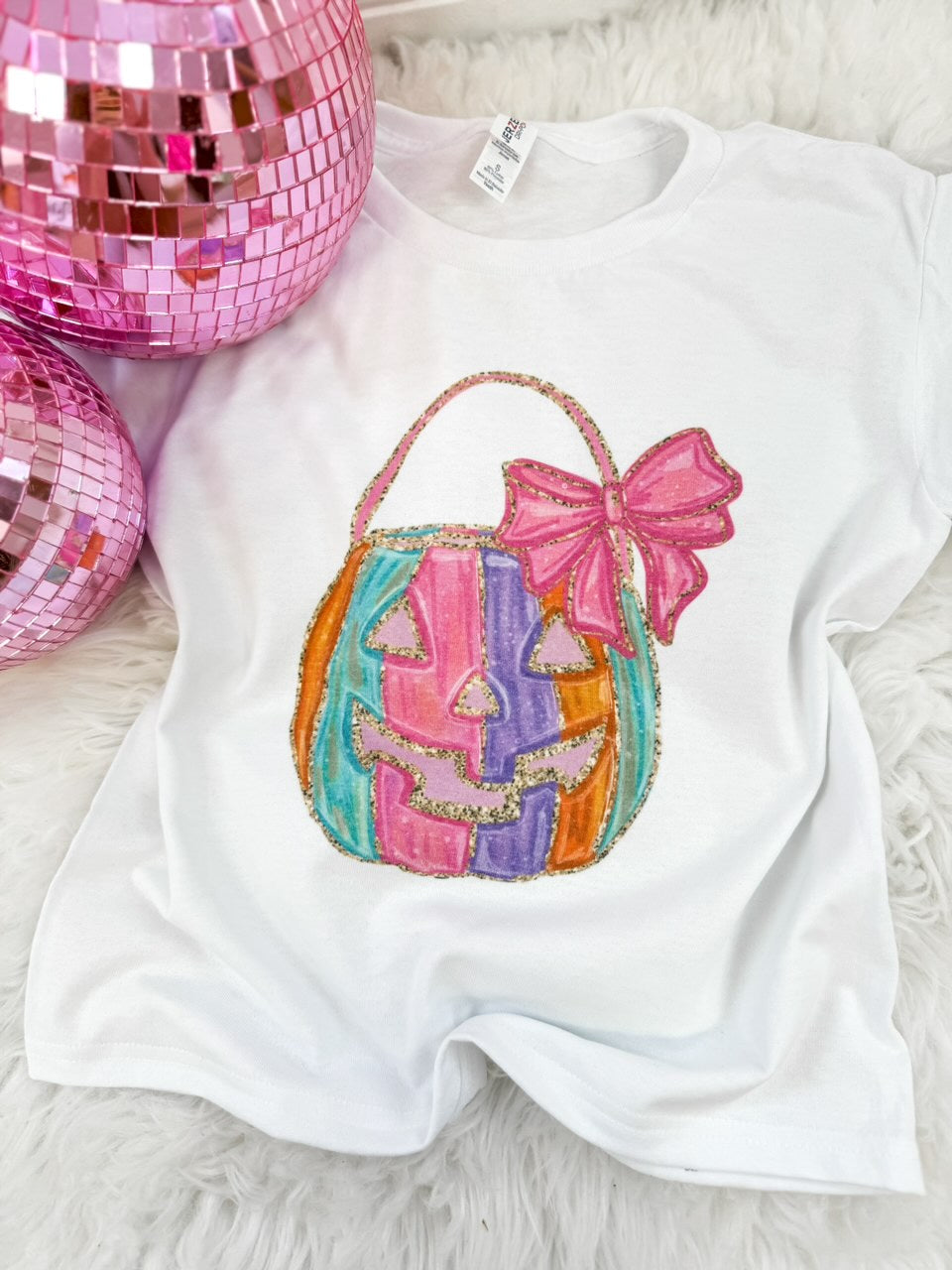 Rainbow Pumpkin Bucket Tees