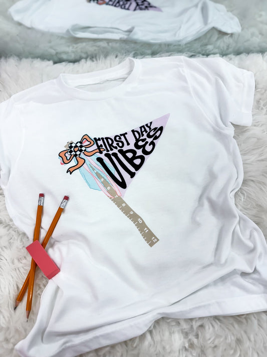 First Day Vibes Flag Youth Tee