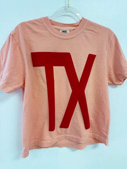 Peachy TX Cropped Tee