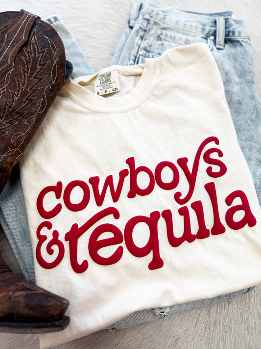 Cowboys and Tequilas Puff Tee