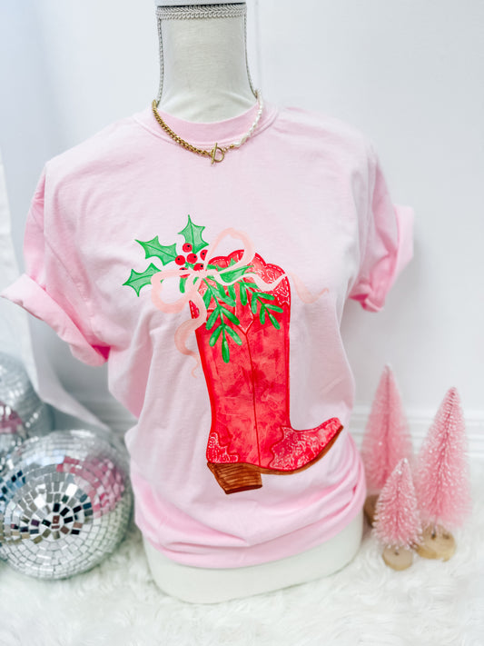 Mistletoe Boot Tee