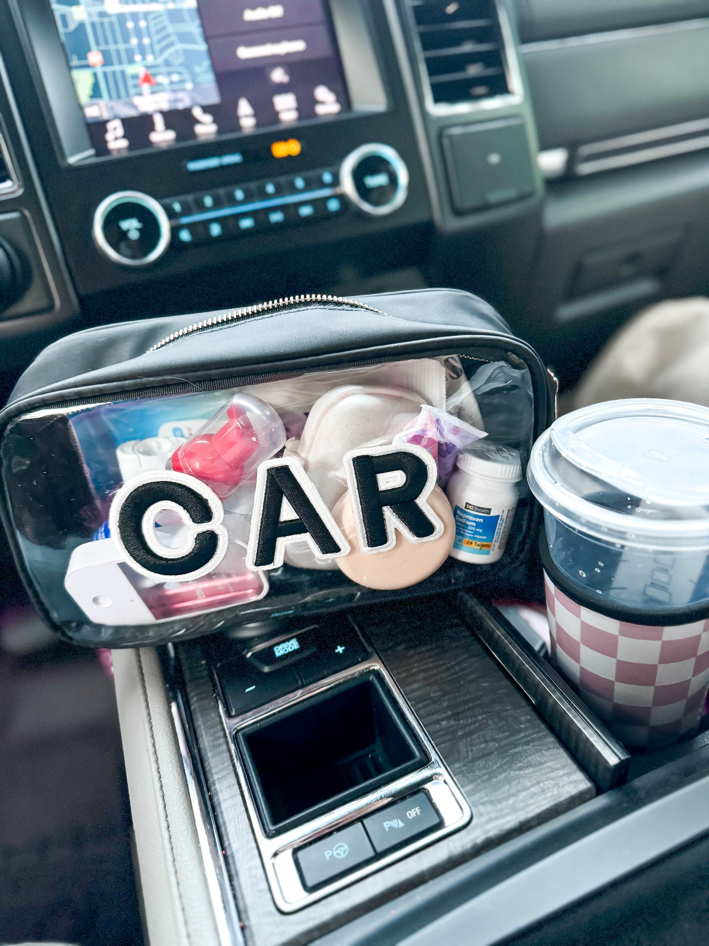 Car Necessities Clear Cosmetic Bag