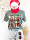 Plaid Christmas Bow Tee
