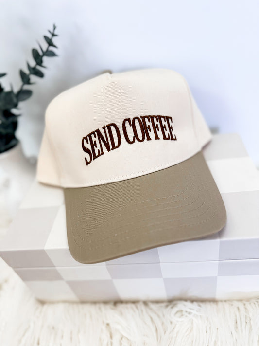 Send Coffee Embroidered Hat