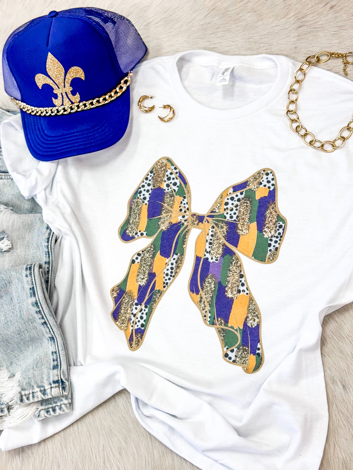 Mardi Gras Bow Tee