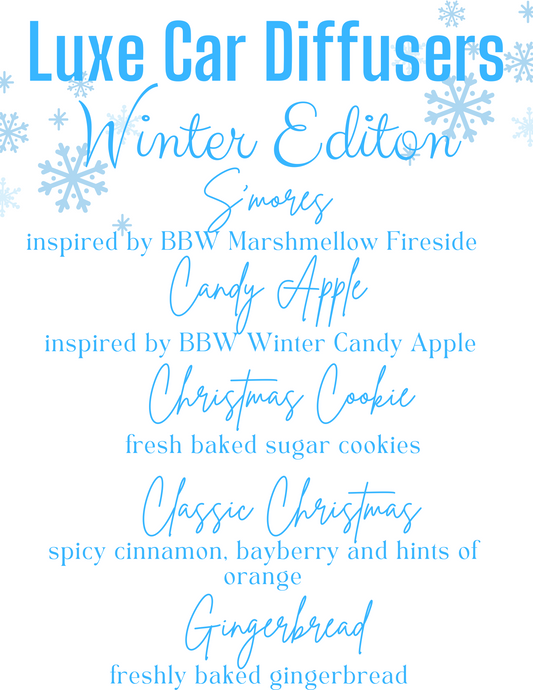 LUXE Car Diffusers - Winter Edition