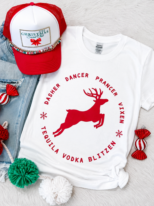 Reindeer Drinks Tee