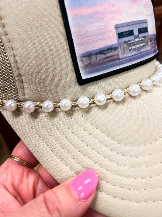 Pearl Link Hat Chain