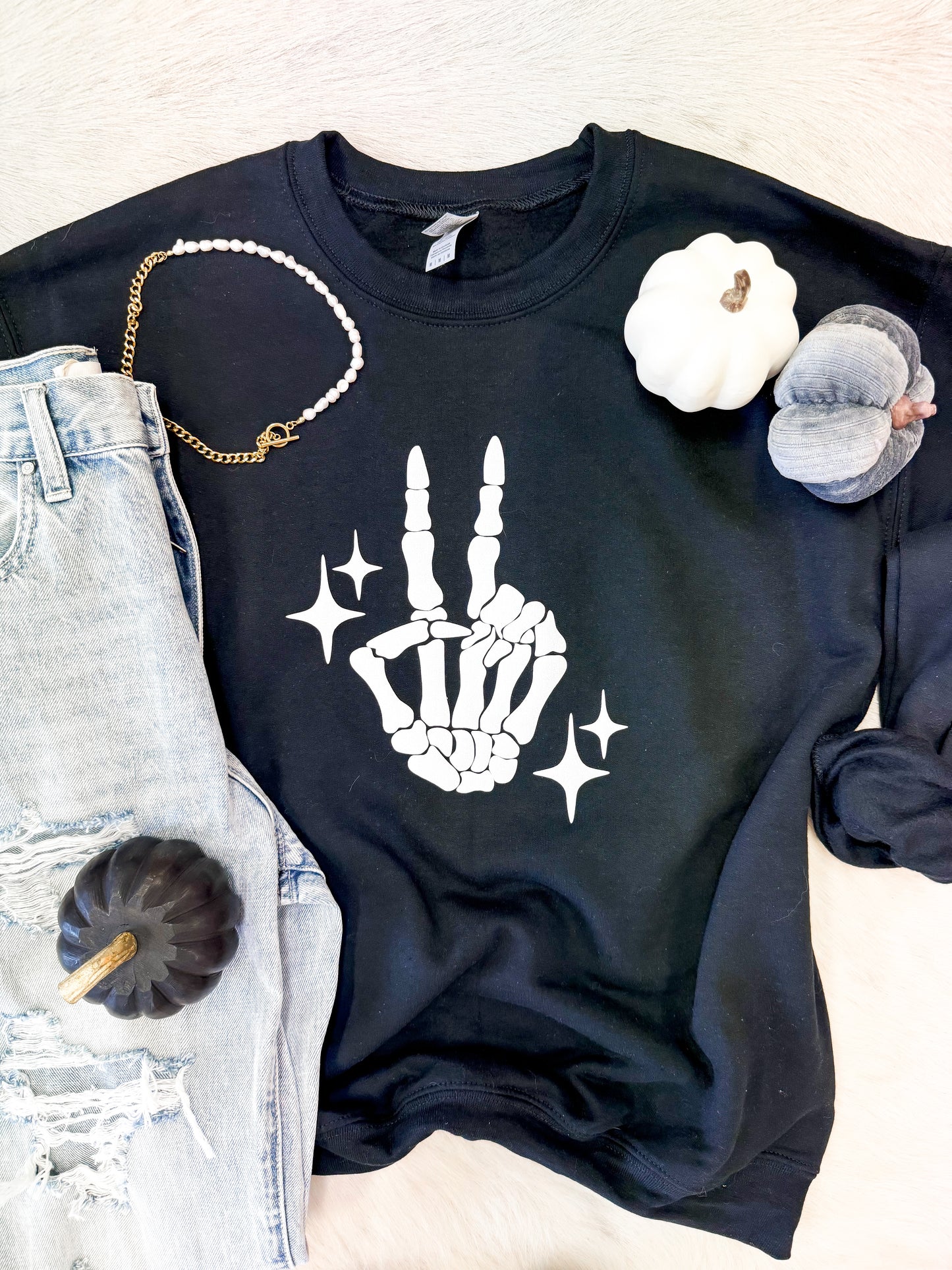 GLOW Peace Skelly Sweatshirt