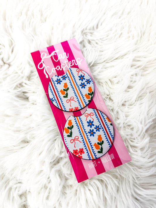 Garden Party Neoprene Car Coaster