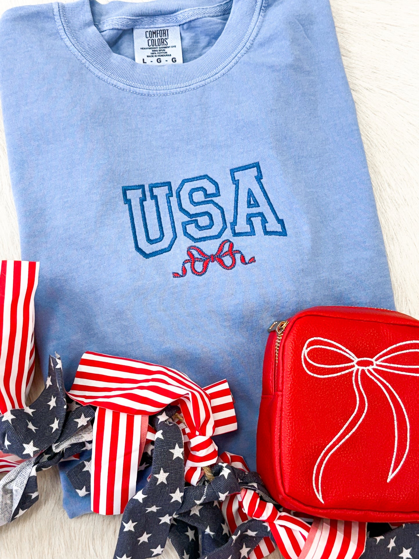 USA Embroidered Tee