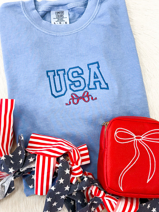 USA Embroidered Tee