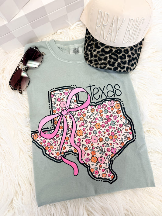 Floral TX Tee w/ Bow