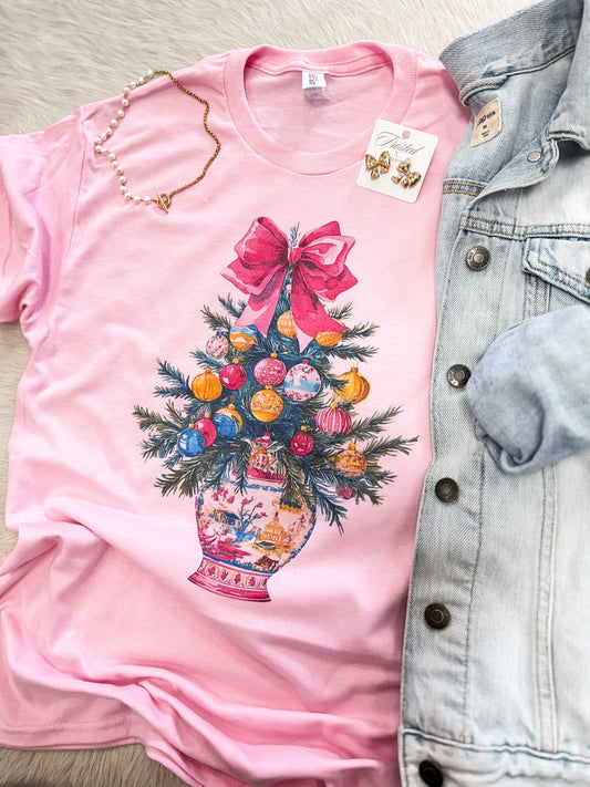 Pink Tree Chinoiserie Tee
