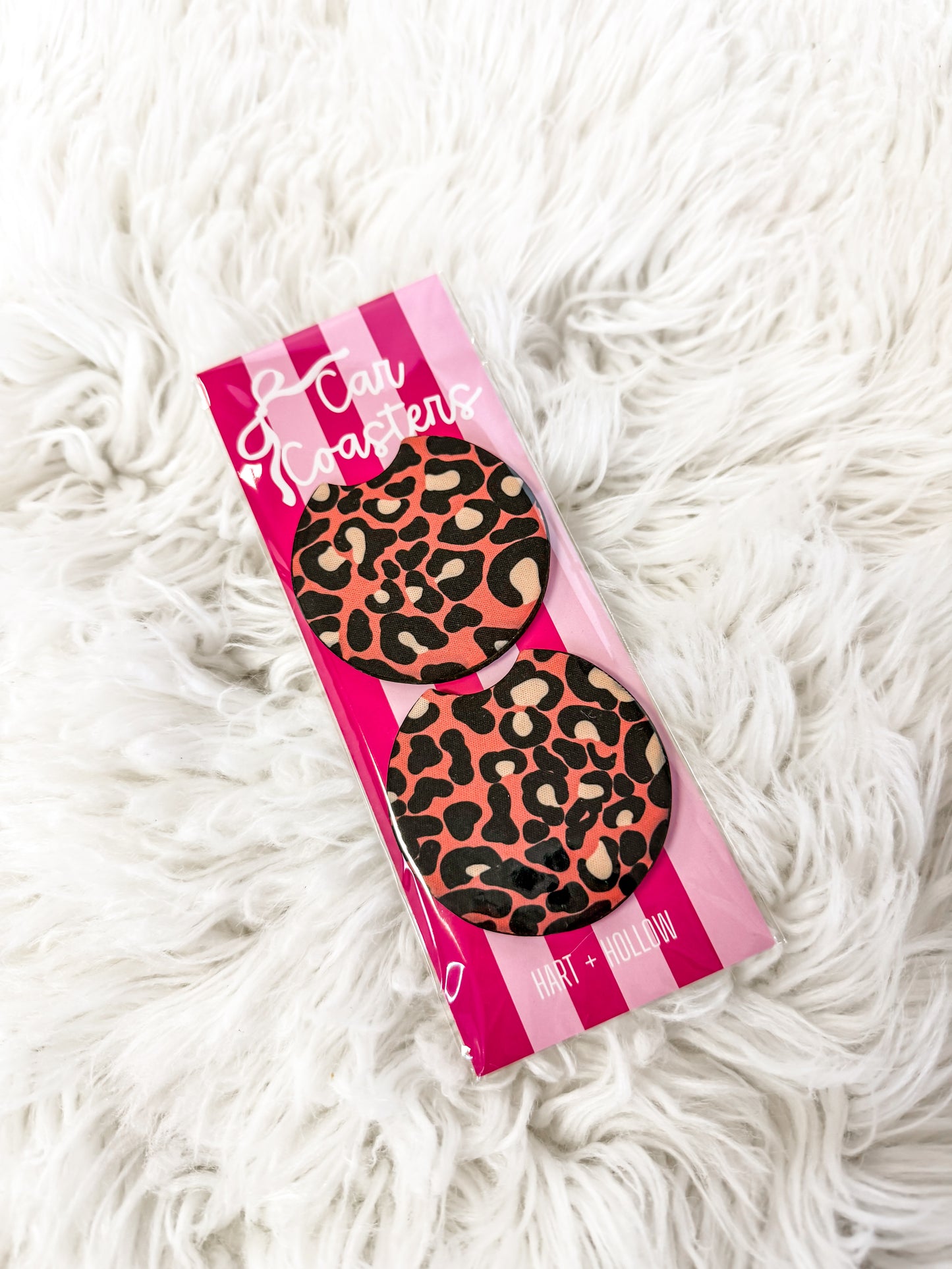 Leopard Neoprene Car Coaster