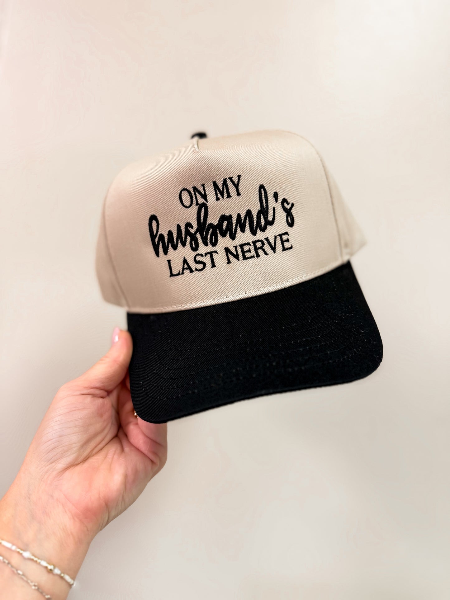 On my Husbands Last Nerve Trucker Hat
