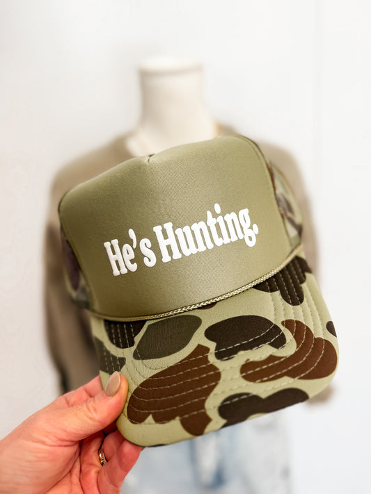 He’s Hunting Camo Trucker