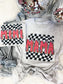 Mama Retro Checkered Tee