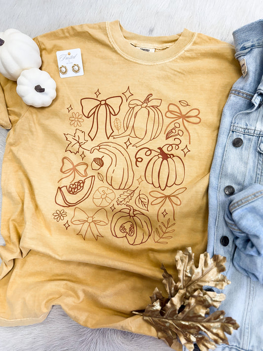 Autumn Bow Pumpkin/Squash Tee