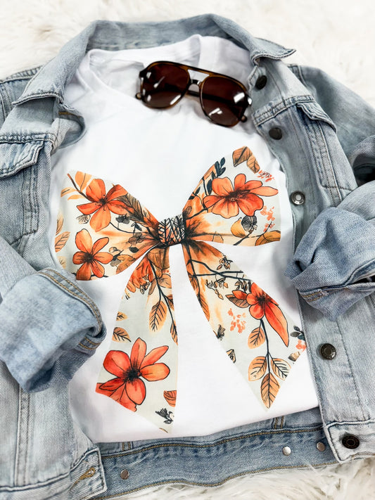 Floral Bow Tee