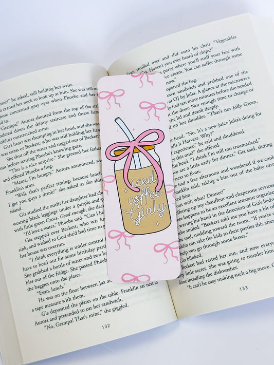 Iced Coffee Girly Bookmark