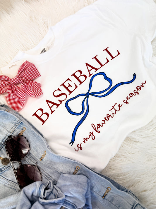 Baseball is My Favorite Bow Sweatshirt