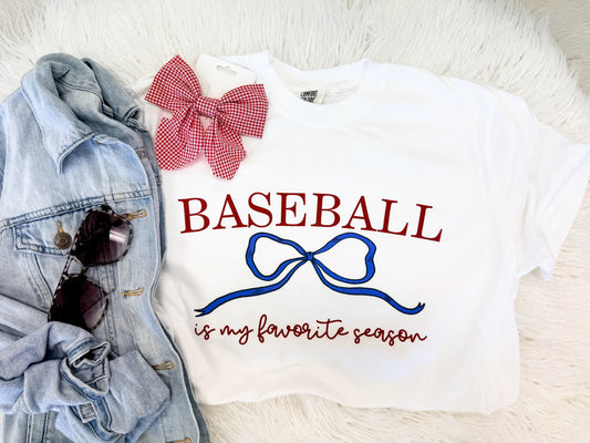 Baseball is My Favorite Bow Sweatshirt