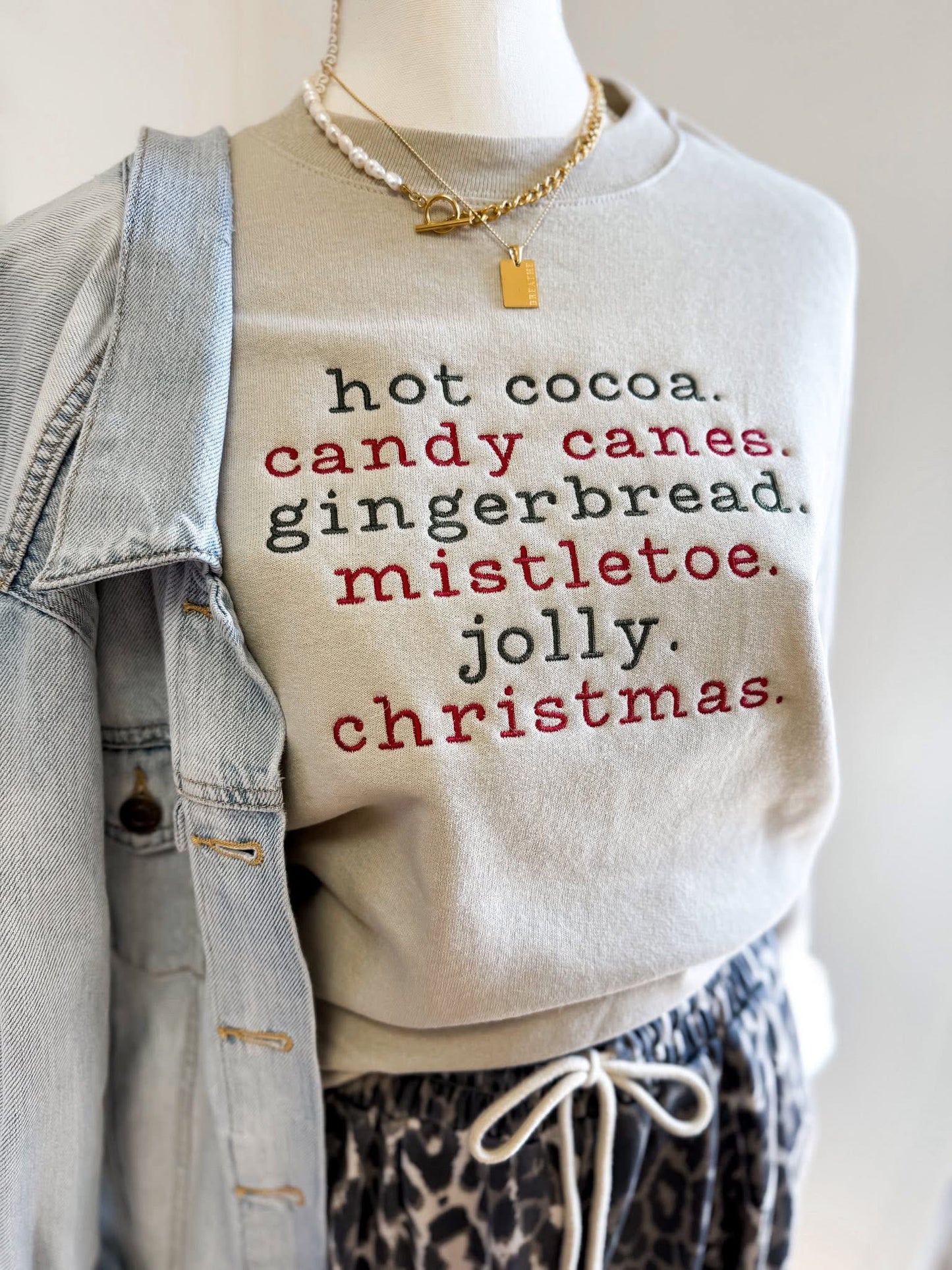Christmas Things Embroidered Sweatshirt