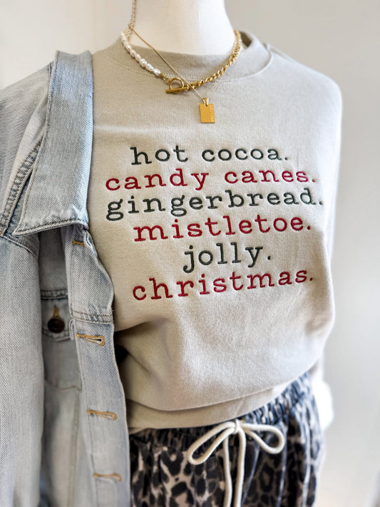 Christmas Things Embroidered Sweatshirt