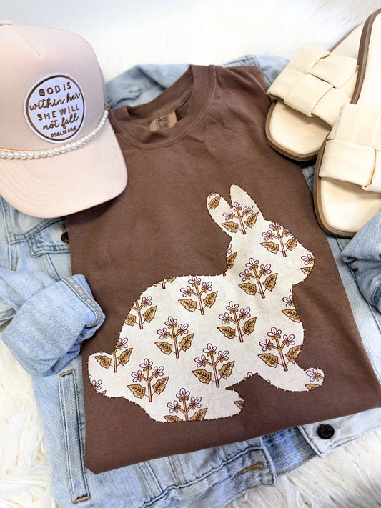 Neutral Floral Bunny