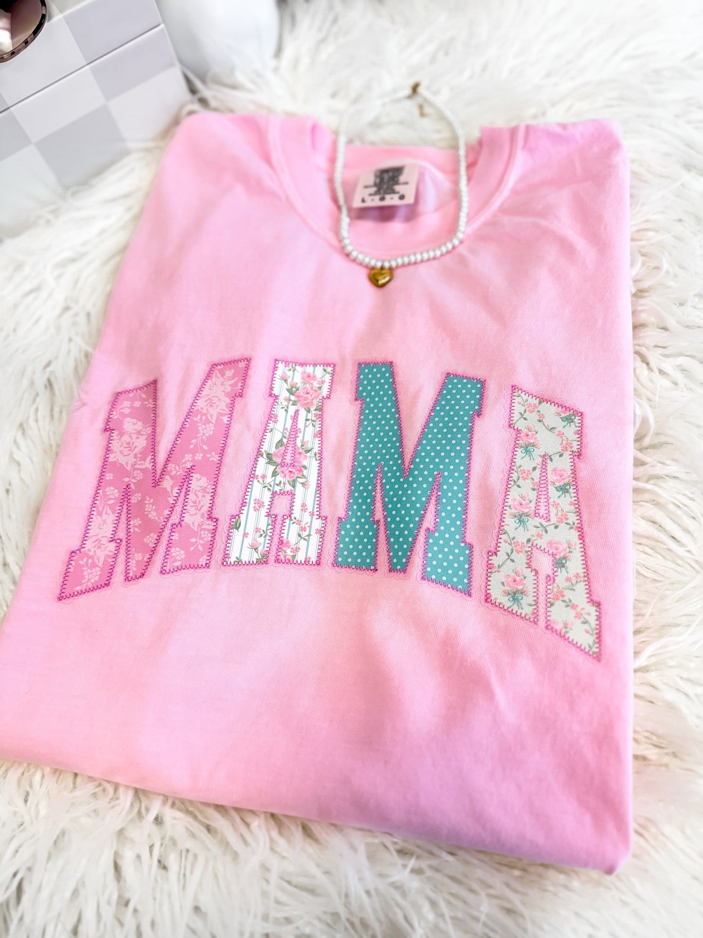 Faux Patch Mama Tee