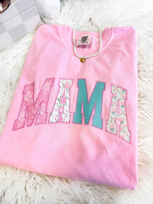 Faux Patch Mama Tee