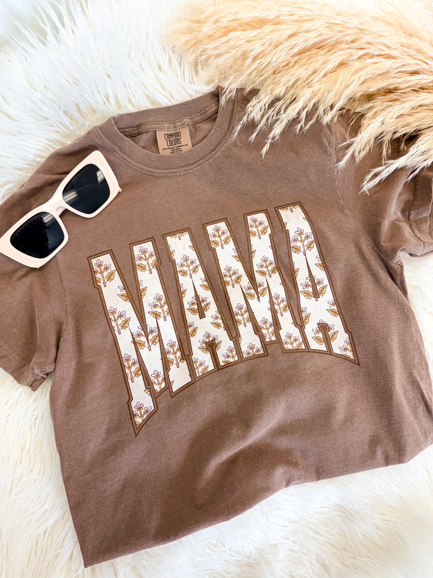 Neutral Floral Mama Tee