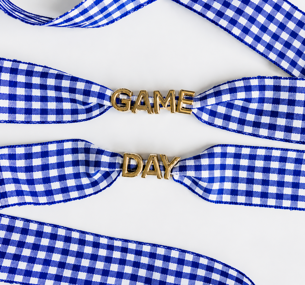Game Day Gingham Shoe Lace Charm Set - ETA 6/30