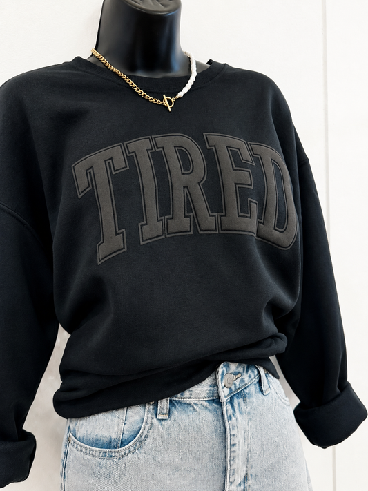 Tired Monotone Puff Sweatshirt