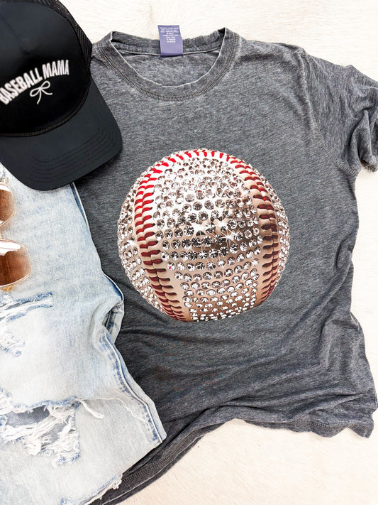 Rhinestone Baseball Tee